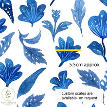 Load image into Gallery viewer, Australiana Fabrics Fabric Watercolour Blue Floral
