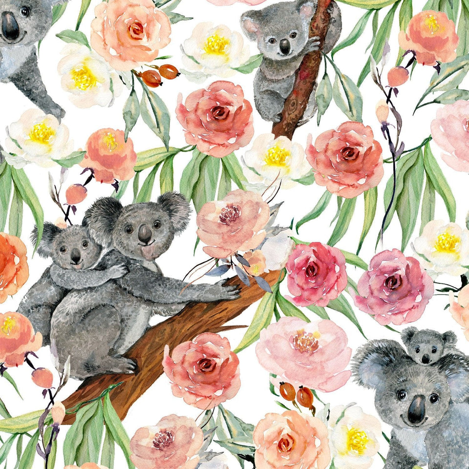 Australiana Fabrics Fabric Watercolour Koala Love ~ Fat Quarter
