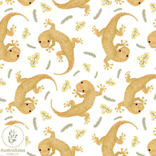 将图片加载到图库查看器，Australiana Fabrics Fabric White Gecko Fabric
