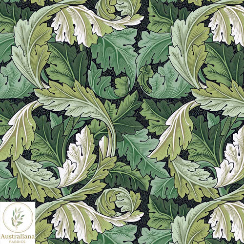 Australiana Fabrics Fabric William Morris Acanthus Fabric Green Drapery