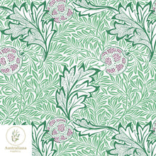 将图片加载到图库查看器，Australiana Fabrics Fabric William Morris Apple Fabric Green
