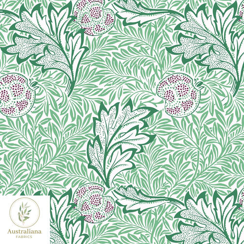 Australiana Fabrics Fabric William Morris Apple Fabric Green