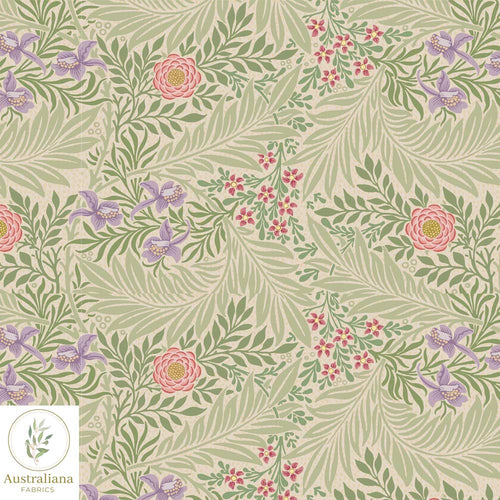 Australiana Fabrics Fabric William Morris Larkspur Flowers