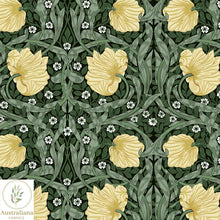 将图片加载到图库查看器，Australiana Fabrics Fabric William Morris Pimpernel Honey &amp; Sage Drapery
