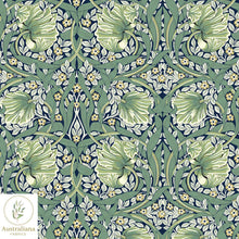Load image into Gallery viewer, Australiana Fabrics Fabric William Morris Pimpernel Vintage Green
