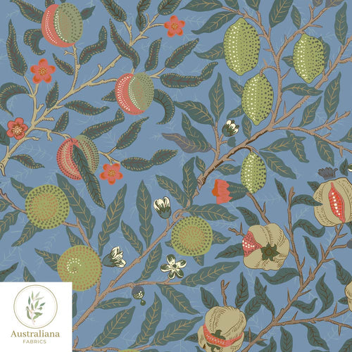 Australiana Fabrics Fabric William Morris Pomegranate Fruit Upholstery