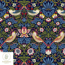 Load image into Gallery viewer, Australiana Fabrics Fabric William Morris Strawberry Thief ~ Blue
