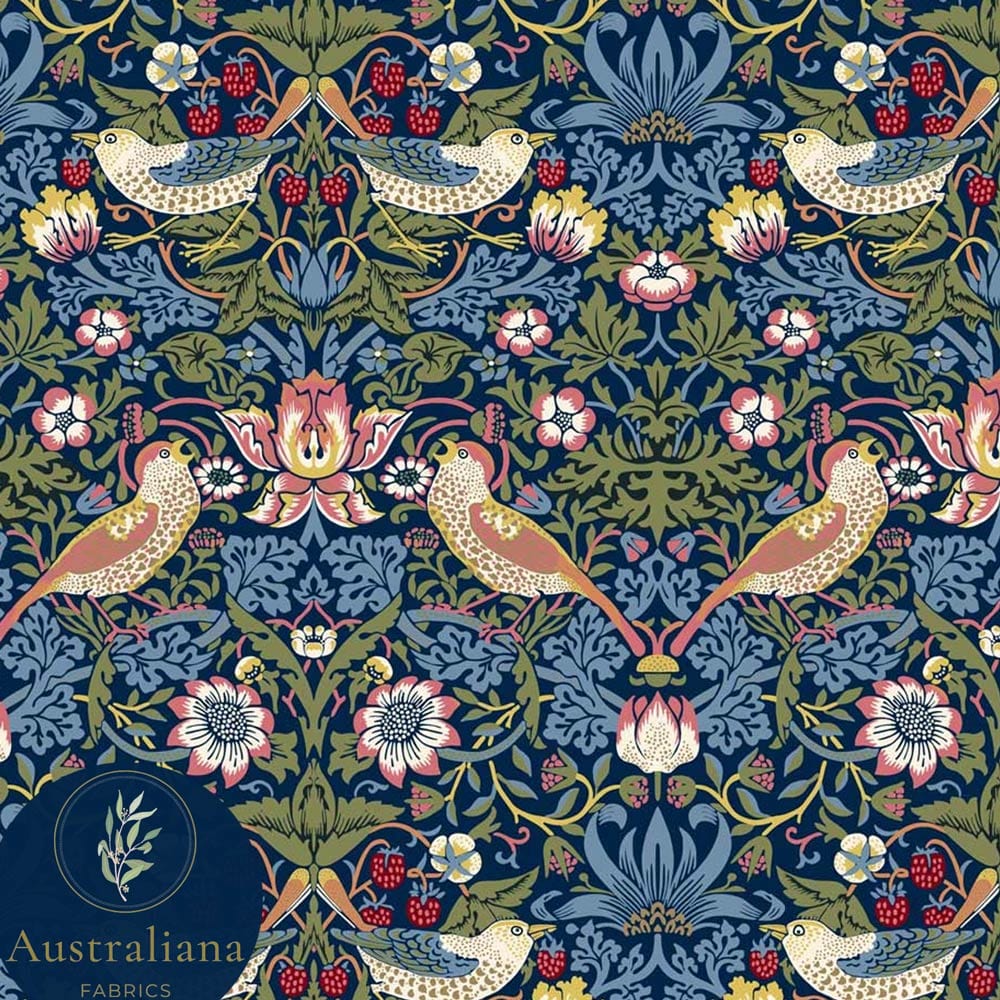 Australiana Fabrics Fabric William Morris Strawberry Thief ~ Soft Furnishings & Upholstery Fabric RETIRED