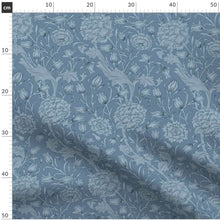 将图片加载到图库查看器，Australiana Fabrics Fabric William Morris Wild Tulips Blue Upholstery
