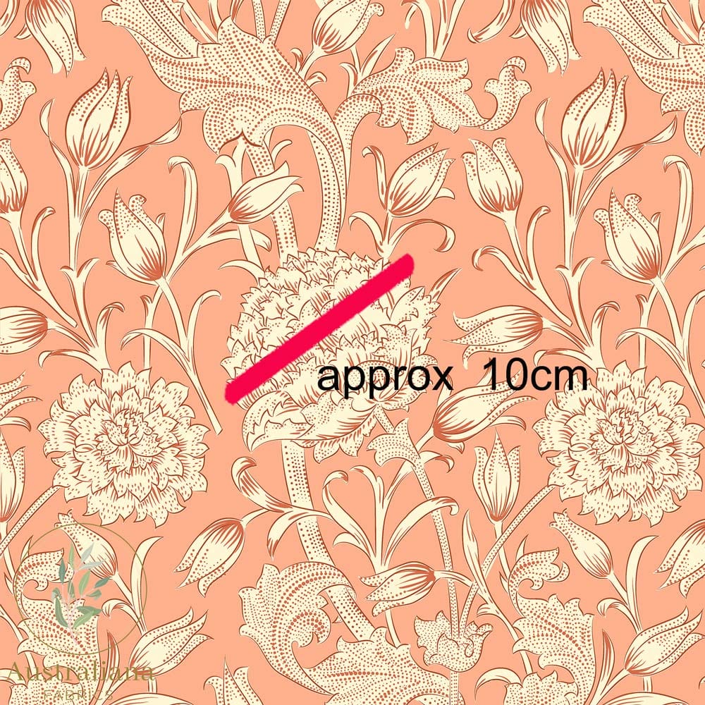 Australiana Fabrics Fabric William Morris Wild Tulips Peach