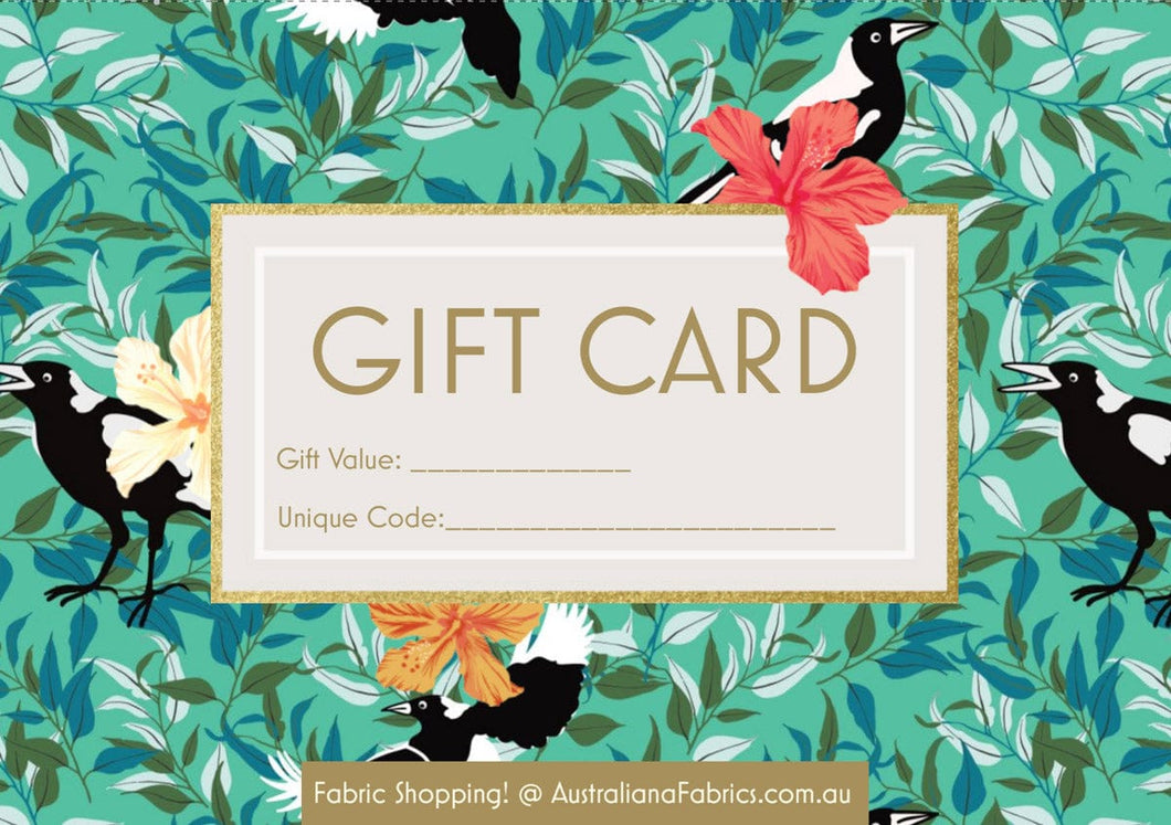Australiana Fabrics Gift Cards Gift Card $100